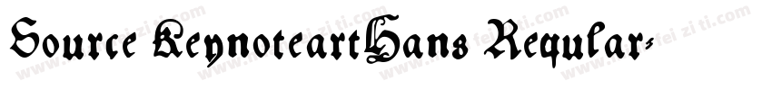 Source KeynoteartHans Reqular字体转换